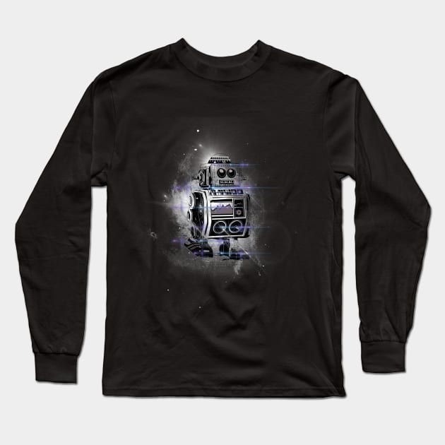 flying Robot Long Sleeve T-Shirt by Pradeep Chauhan